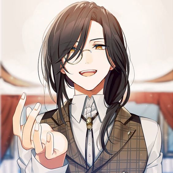 头像男眼镜长发服务员