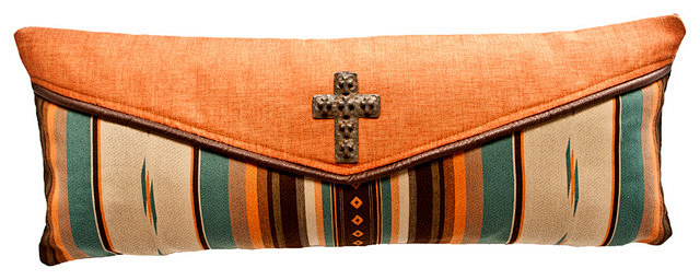 La Fonda Teal Envelope Accent Pillow southwe