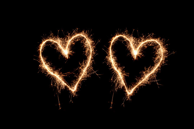 爱情烟火特效26字母数字字体心形光效烟花图形高清jpg图设计素材