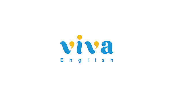 vivaenglish是一家儿童英语阅读培训机构logo设计把英文的逗号和句号