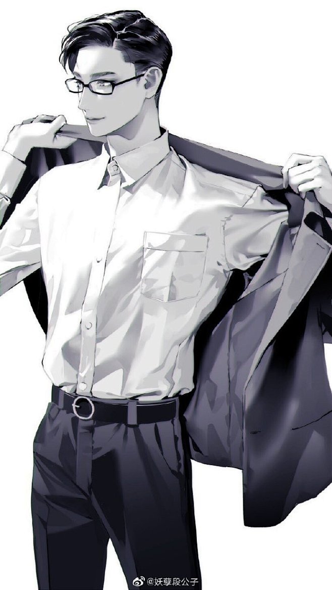 二次元条漫画西装翘屁男的老师又更新了太高产啦一组sm你爱不爱