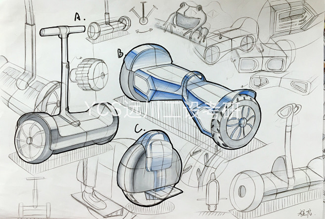 八月班学员作品-方案草图第一次作业 #工业设计手绘#,#产品设计手绘