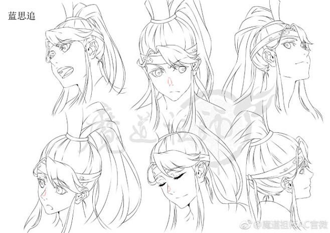 魔道祖师动画魔道祖师动画人物转面设定之魏无羡莫玄羽江澄成年金凌