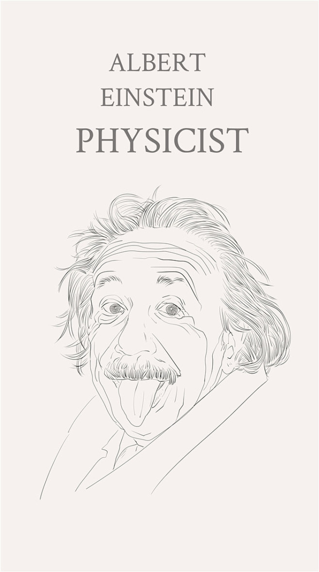 爱因斯坦超简单简笔画图片