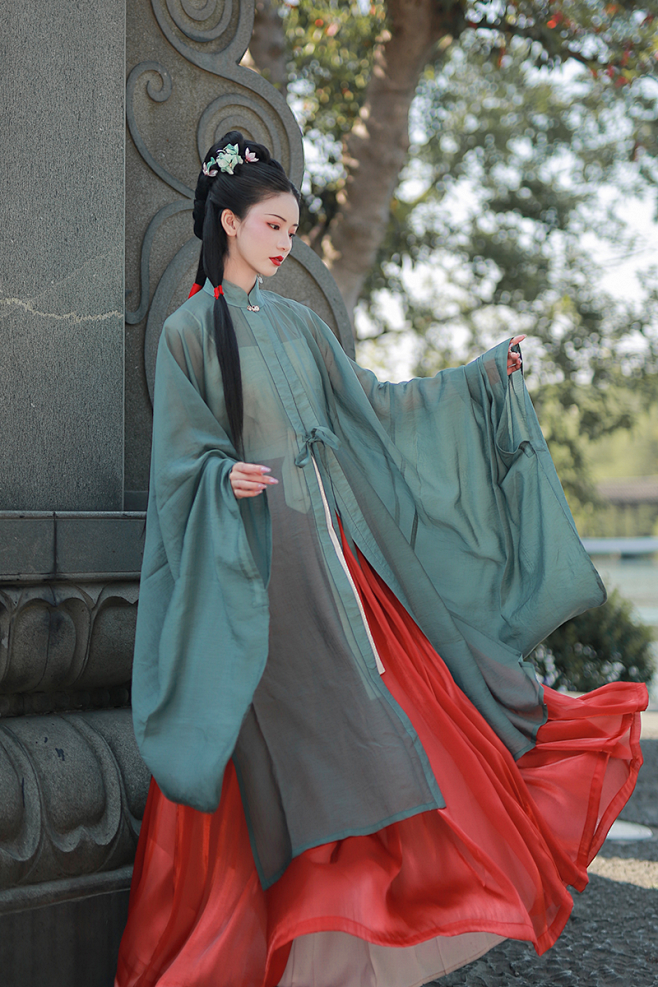 皋月明制立领对襟长衫淘宝网