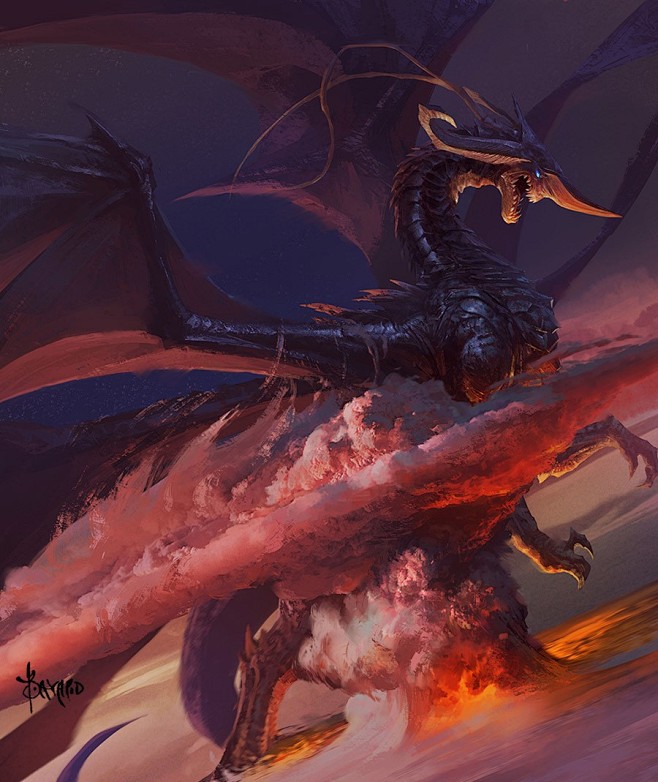 全球绘画冠军中国神级插画师每张原画都充满故事龙系列