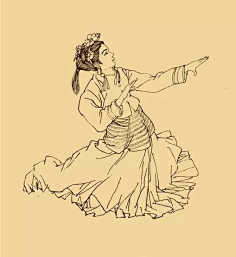 线描人物56民族