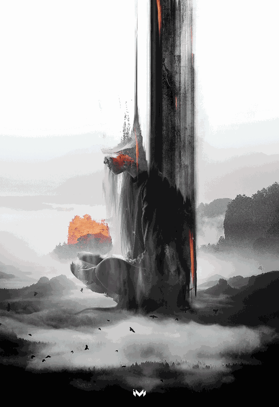 古风gif动图意境满满的美图动画电影言叶之庭中唯美下雨场景动态gif