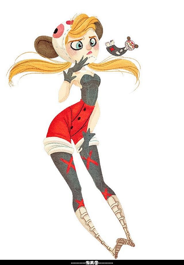 超有趣的欧美风格动画人设游戏原画漫画插画动画素材参考淘宝网