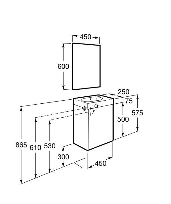洗手台-花瓣网|陪你做生活的设计师 | 卫生间洗手盆的台盆镜面尺寸图3