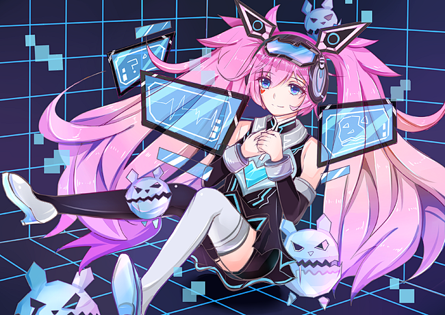 王者荣耀同人图插画壁纸心灵骇客安琪拉半次元第一中文cos绘画小说