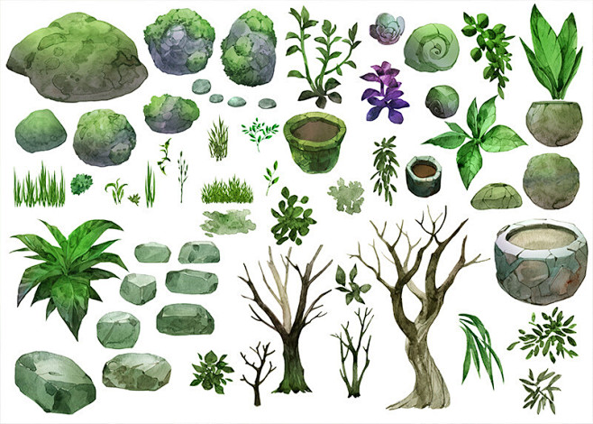 世界植被图手绘图片