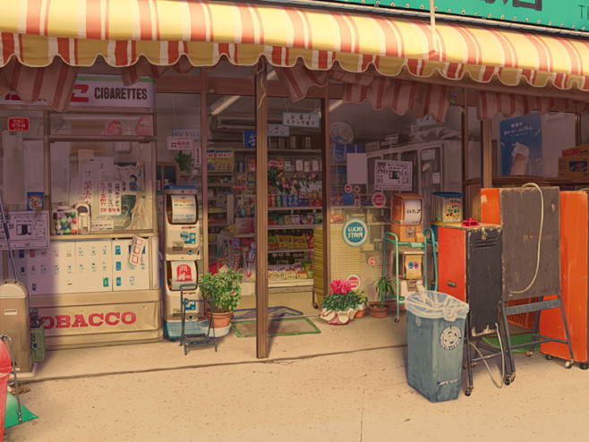 19:28:35フリー素材 背景 商店 [3]场景 -动漫空白de白同采自www