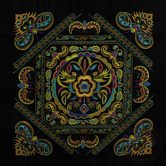 贵州苗族刺绣绣花片绣片用于装饰画民族服装辅料淘宝网