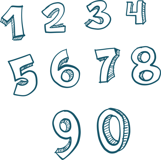 阿拉伯数字字体设计 Png