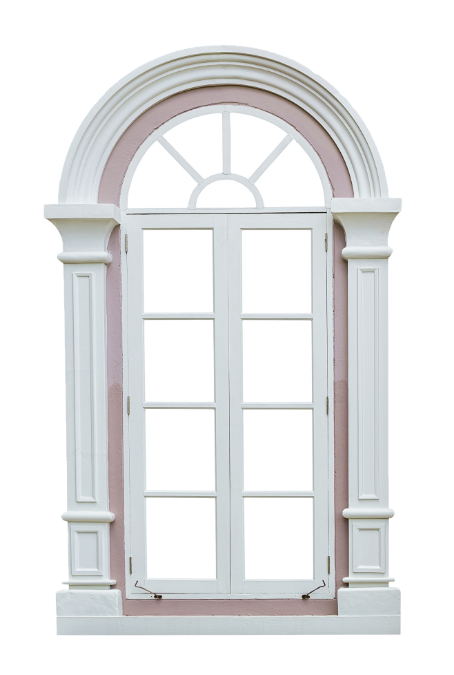 白色手绘欧式拱门其他元素免抠png图片壁纸