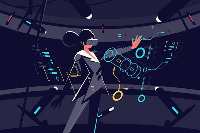 ai平面插画-花瓣网|陪你做生活的设计师