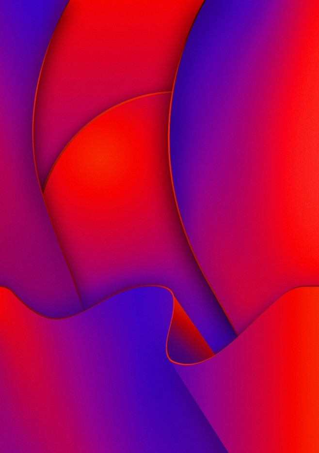 shumilina的渐变图形,完美融合了大家吐槽的红蓝配色