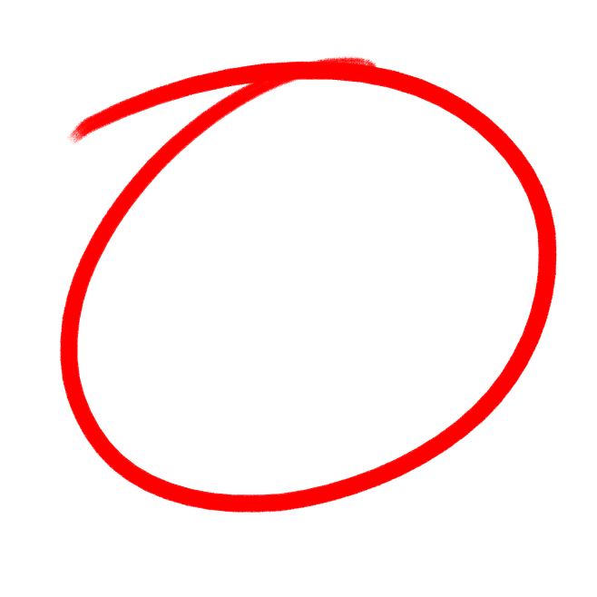 手绘圈重点圈标记圆圈随笔圆圈粉笔圆圈标记