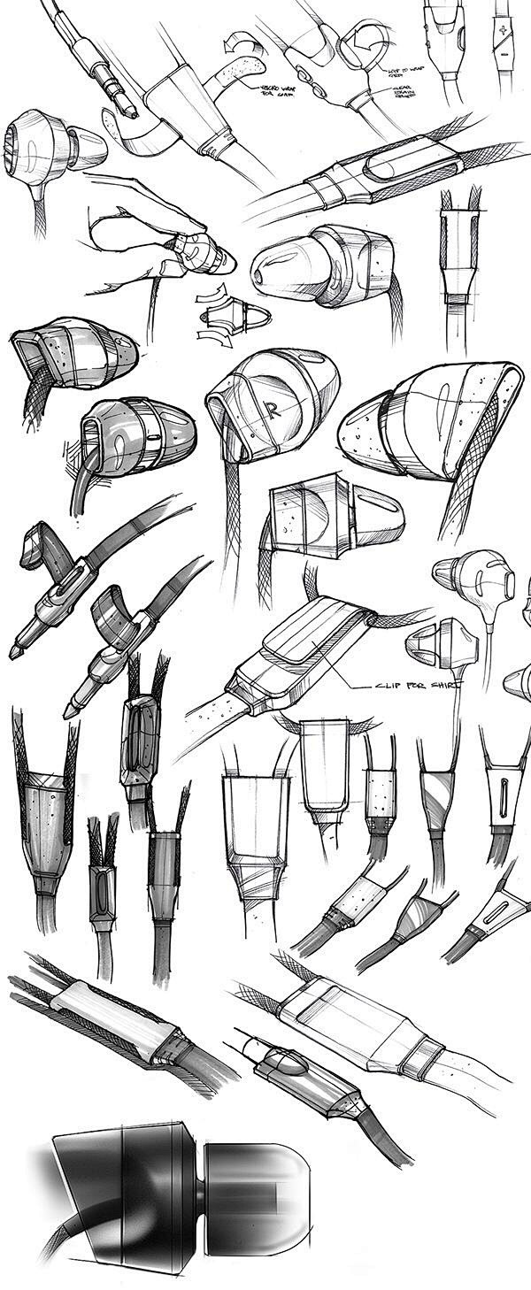 耳機產品設計手繪方案工業設計