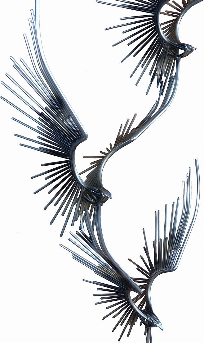 鸟在飞行中金属雕塑curtisjere现代主义北坤人素材