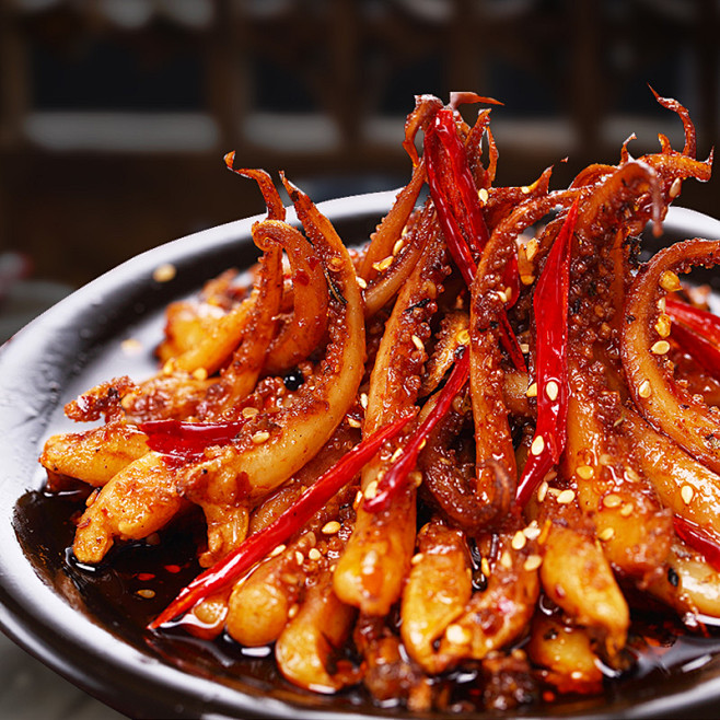 休闲美食零食小吃麻辣鱿鱼须即食鱿鱼丝香辣鱿鱼足好吃