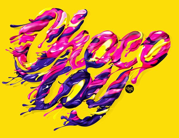 糖果字体设计欣赏 upload by 吃素的猫 - 海外佳