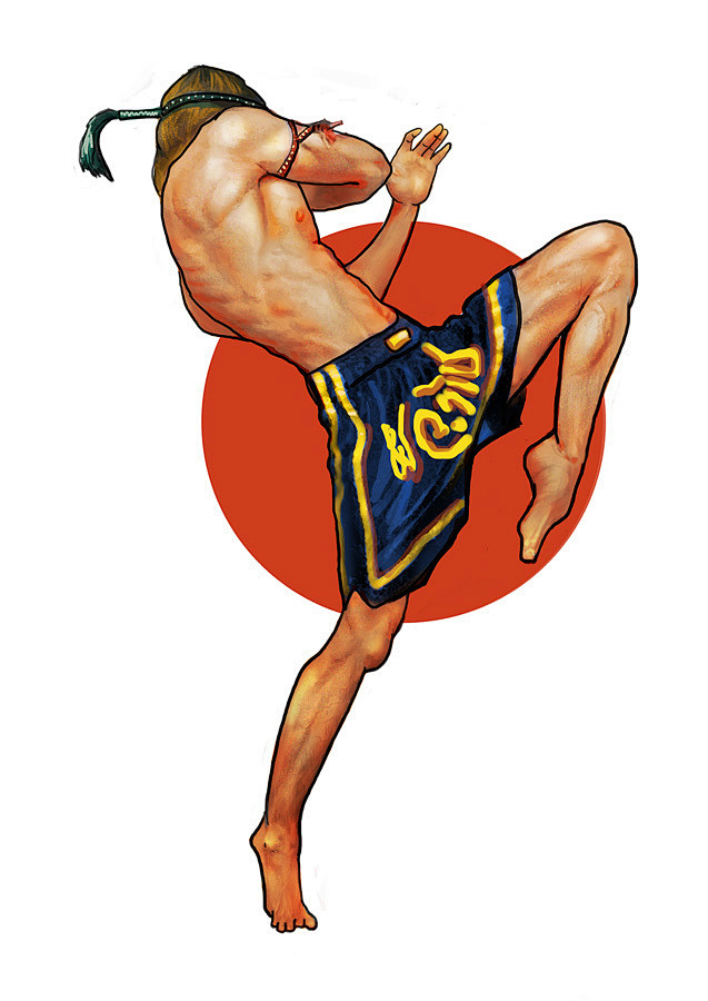 恰克飞鸟的插画泰拳2