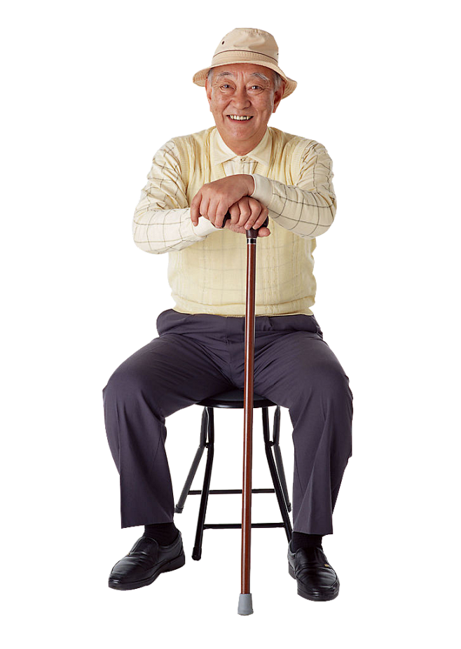 老头老年人健康保健老人长寿老人太极坐着的老人微笑