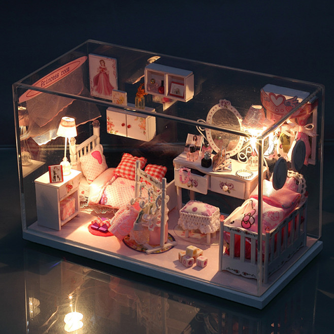 diy小屋梦幻公主房迷你场景手工diy小屋diy模型房子