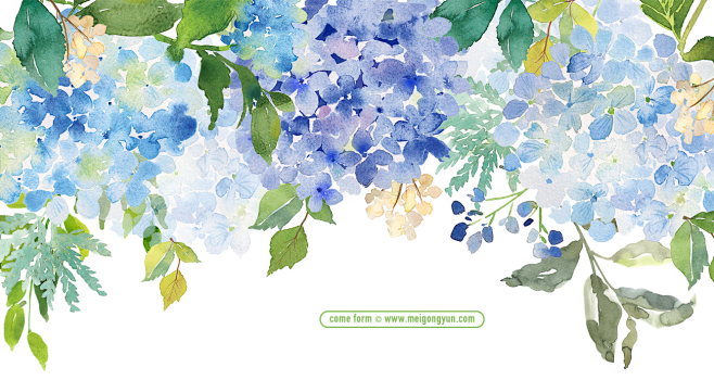 美工云 春季水彩手绘鲜花花卉绿叶矢量元素免抠png下载 Spring Vectored Watercolor Flowers