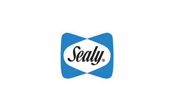 sealy美国丝涟床垫logo设计将名称放置在床垫抽象的图形上空灵logo