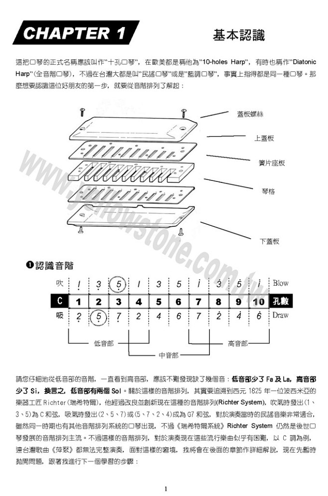 十孔口琴入门教材(黄石版)_口琴吧
