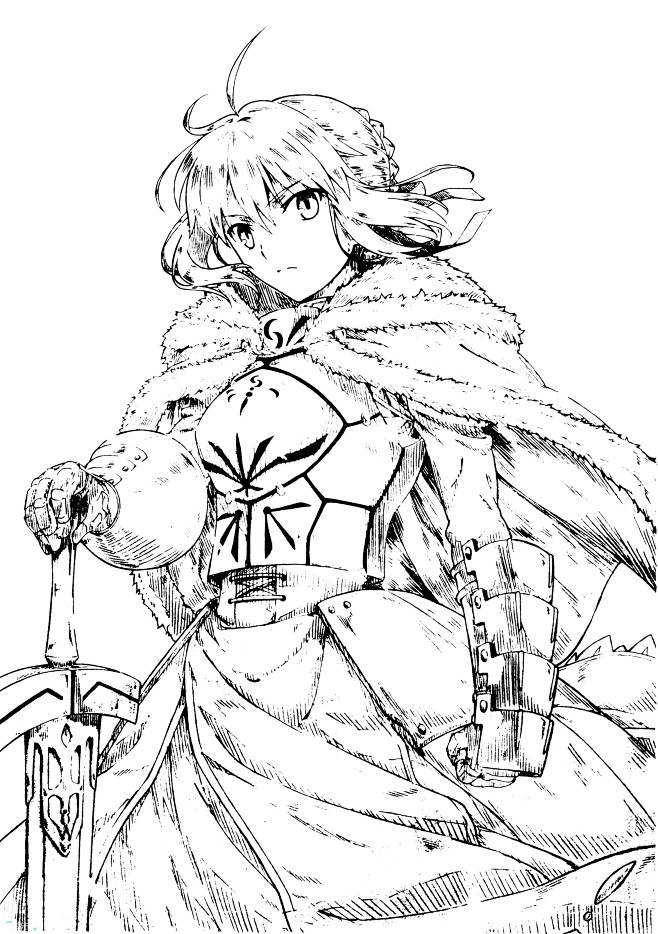 fateubw官方人物线稿