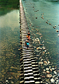 温州太泰顺县仕水村碇步石桥。真漂亮。