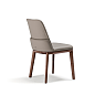belinda | seating : belinda | seating - Chair with frame in natural ashwood (frN), Canaletto walnut stained ashwood (frNC), burned oak stained ashwood (frRB) or open pore matt white (fr71) or black (fr73) ashwood. Seat and back upholstered in fabric, synt