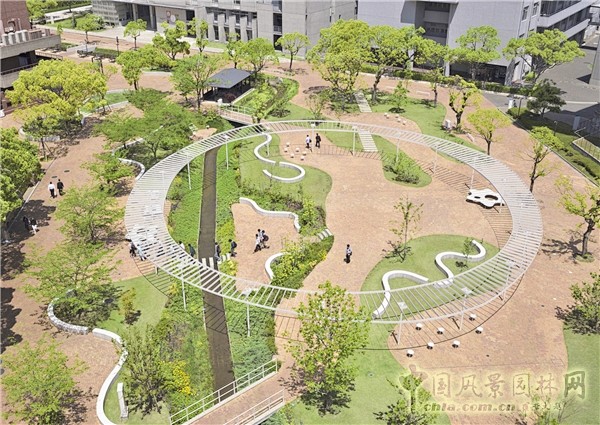日本福冈九州产业大学校园景观设计(组图)_公
