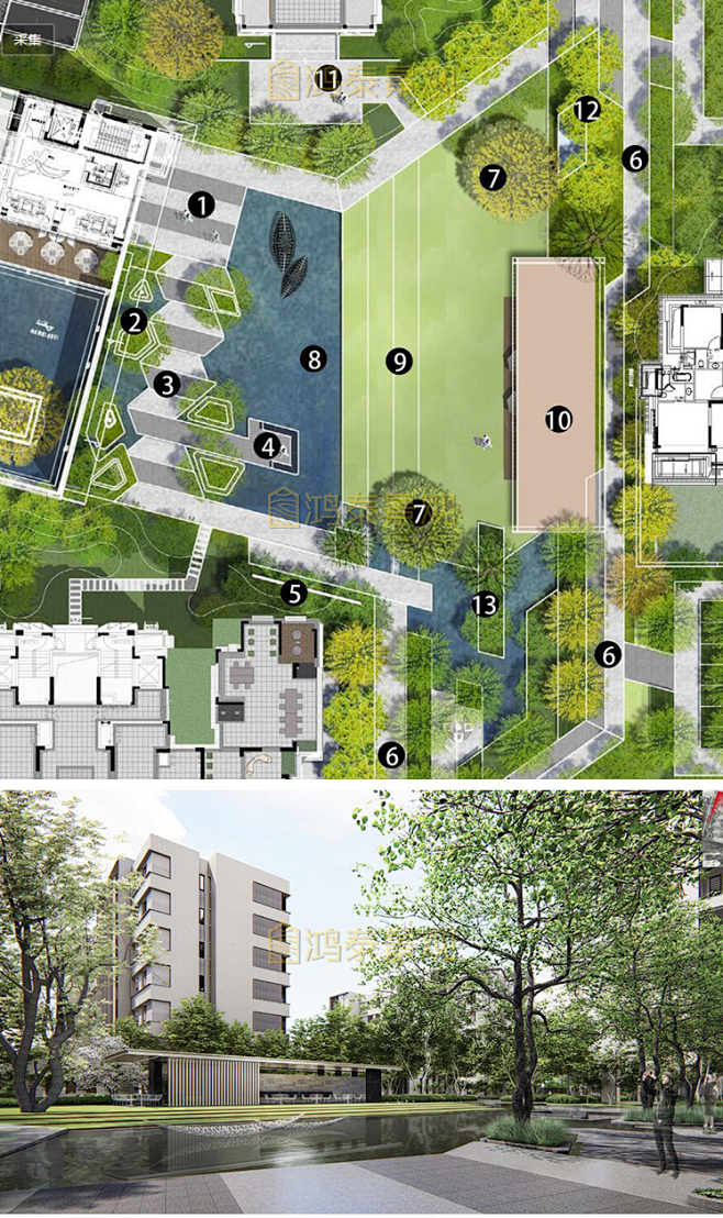 2020現代新中式大區示範區景觀方案文本地產居住小區景觀設計文本淘寶