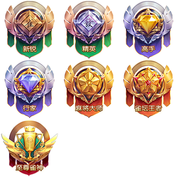 徽章欢乐麻将段位