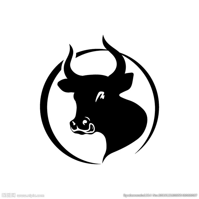 黑色牛logo