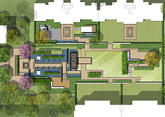 tt5nOX5x采集到庭院景观设计彩平面图