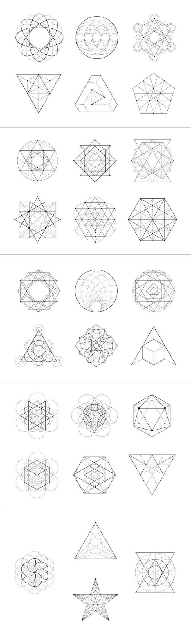 200多种几何图形的组合形式简单的三角形圆形矩形等几何图形组合可以