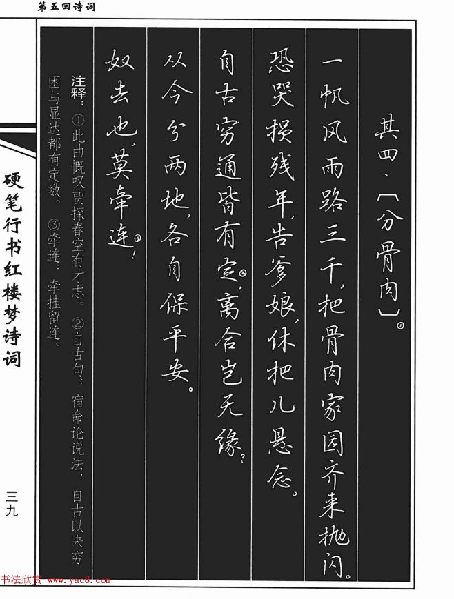 吳玉生鋼筆字帖欣賞硬筆行書紅樓夢詩詞