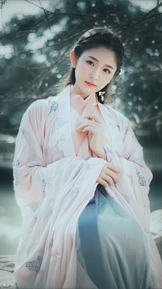陆墨清采集到人像(汉服古装)