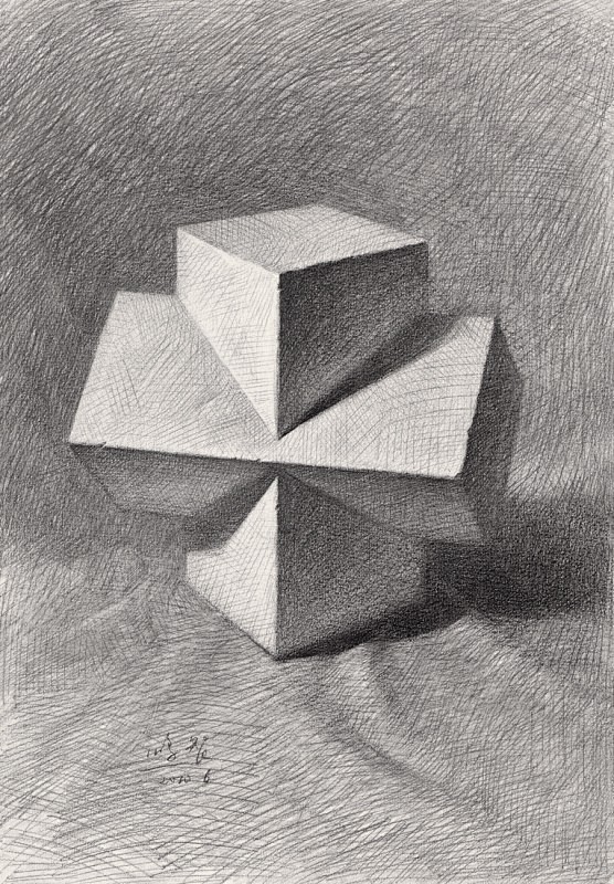 匡鹏智素描几何体入门教程入门教程老泥鳅素描论坛