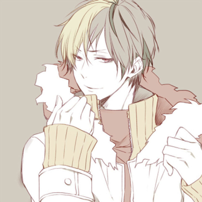 插画动漫二次元头像男