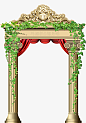 欧式罗马柱高清素材 婚礼 欧式 罗马柱 金色 免抠png 设计图片 免费下载