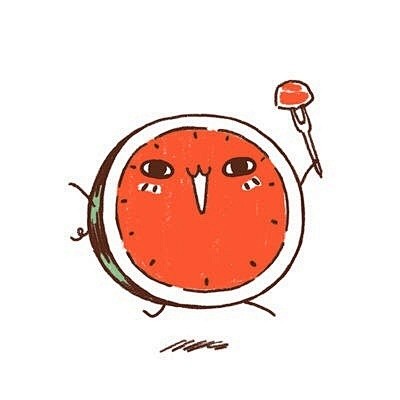 夏天不可缺少的就是西瓜啦卡通头像动漫头像情侣头像卡通情侣头像转自