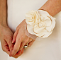 Wedding Wrist Corsage, Fabric Flower Wrist Corsage