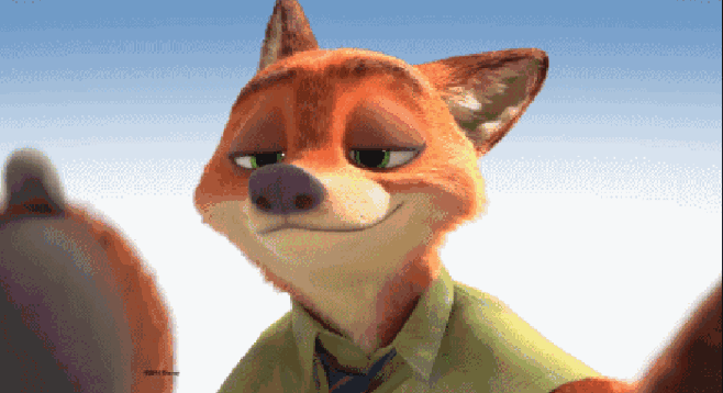 疯狂动物城朱迪尼克兔子狐狸自拍有爱cp情侣搞笑迪士尼动画推荐gif